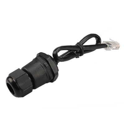 Female To Male RJ45 Network Cable With Waterproof Sets Panel Mount